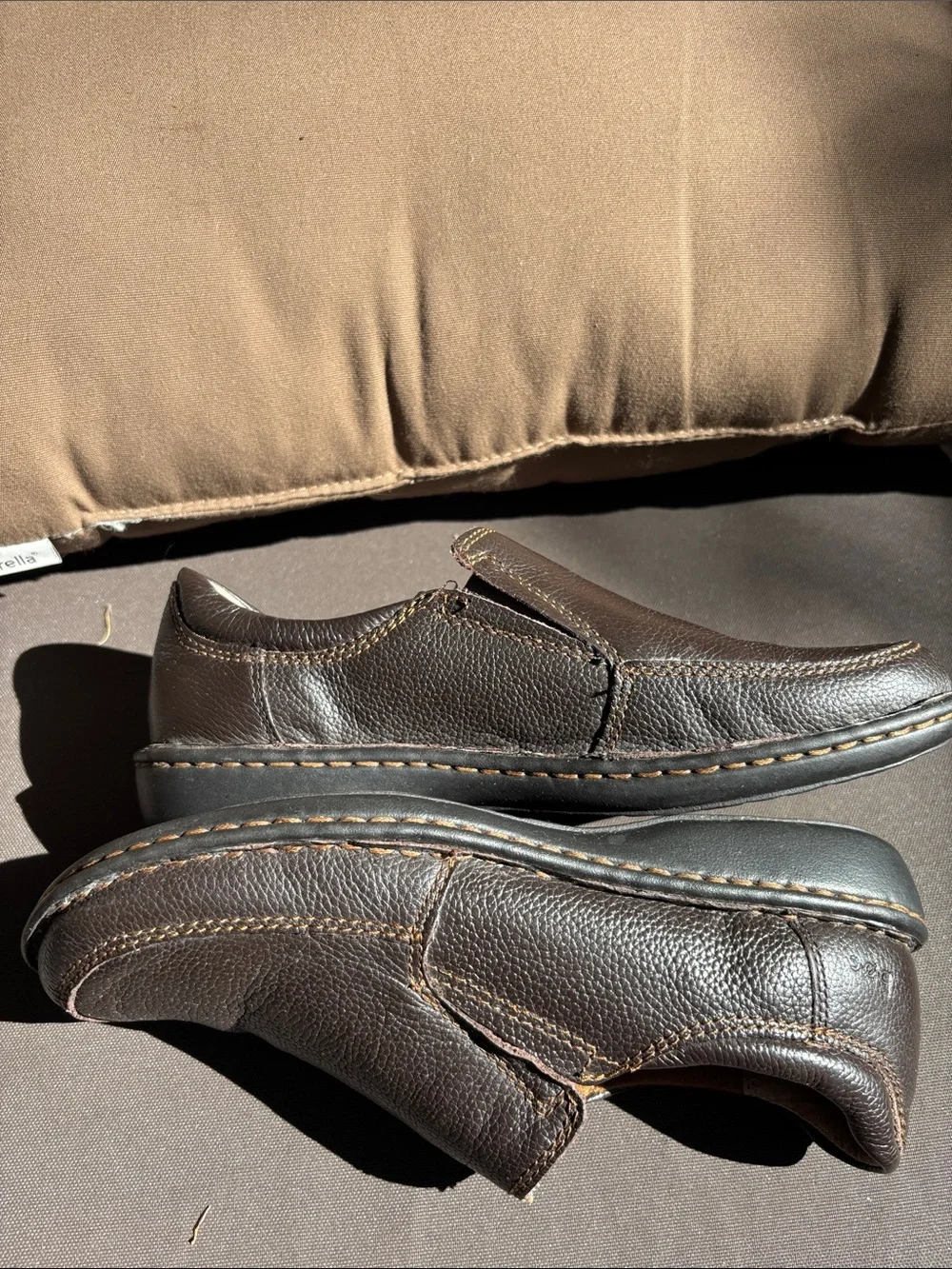 Born women’s Dark Brown Leather Slip-On Loafers